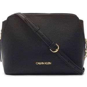 Calvin Klein Hailey Micro Pebble Triple Compartment Chain Crossbody